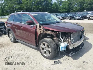 2018 Toyota Highlander Limited with VIN 5TDDZRFH1JS908660, listed as a Copart auction lot 62480335 with 77,490 mi miles and Salvage title. Bid and sale history available at DreamBid. Image 4.
