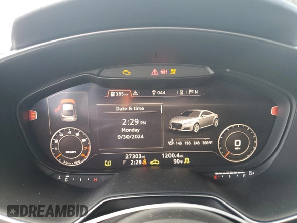 2017 Audi TT z VIN TRUC5AFV8H1000542, wystawiony jako Copart lot #73352054 z przebiegiem 27 303 mil mil oraz Szkoda całkowita • Salvage title. Historia ofert i sprzedaży dostępna na DreamBid. Obrazek 9.