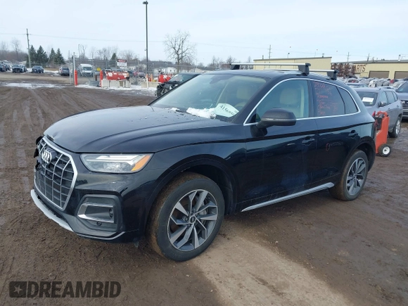 2021 Audi Q5 Premium Plus with VIN WA1BAAFY5M2013887, listed as a IAAI auction lot 41569563 with 79,663 mi miles and . Bid and sale history available at DreamBid. Image 17.