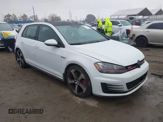 2017 Volkswagen Golf GTI S with VIN 3VW547AU6HM016813, listed as a IAAI auction lot 41783957 with 125,052 mi miles. Bid and sale history available at carsss.com. Image 1.