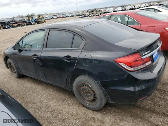 2013 Honda Civic Sdn LX with VIN 19XFB2F5XDE228412, listed as a Copart auction lot 52448675 with 362,372 mi miles and Clean Title. Bid and sale history available at carsss.com. Image 2.