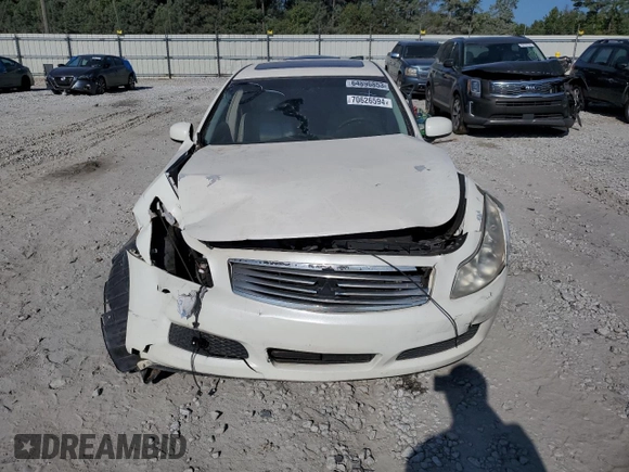2007 Infiniti G35 Journey with VIN JNKBV61E87M719053, listed as a Copart auction lot 70626594 with 179,711 mi miles and Salvage Title. Bid and sale history available at DreamBid. Image 5.