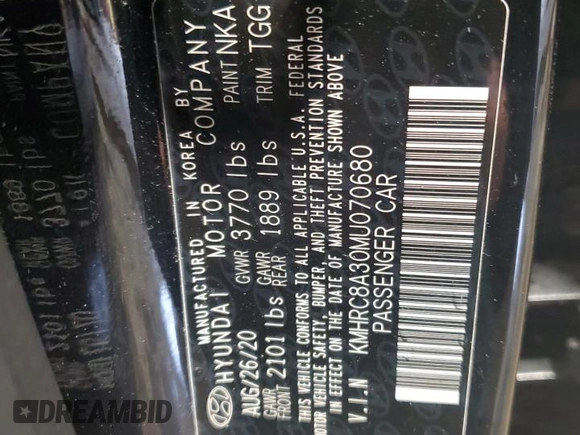 2021 Hyundai Venue SEL с VIN KMHRC8A30MU070680, выставлен на аукционе Copart как лот 57405815 с пробегом 44 969 миль миль и Чистый • Clean title. История ставок и продаж доступна на DreamBid. Изображение 13.