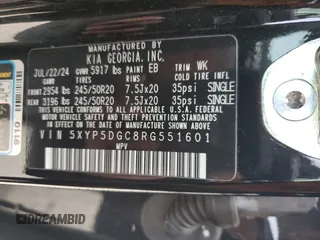 2024 Kia Telluride SX Prestige X-Line z VIN 5XYP5DGC8RG551601, wystawiony jako Copart lot #50231685 z przebiegiem 12 790 mil mil oraz Szkoda całkowita • Salvage title. Historia ofert i sprzedaży dostępna na DreamBid. Obrazek 14.