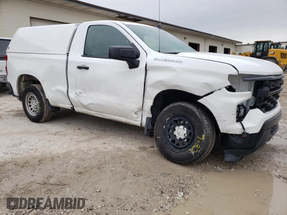 2023 Chevrolet Silverado 1500 Work Truck with VIN 3GCNAAEK4PG355102, listed as a Copart auction lot 82009594 with 72,008 mi miles and Clean Title. Bid and sale history available at DreamBid. Image 4.