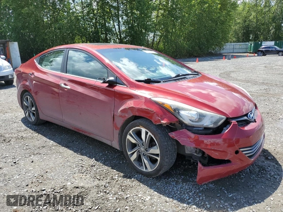 2016 Hyundai Elantra SE with VIN KMHDH4AE0GU626089, listed as a Copart auction lot 57672185 with 144,734 mi miles and Salvage title. Bid and sale history available at DreamBid. Image 4.