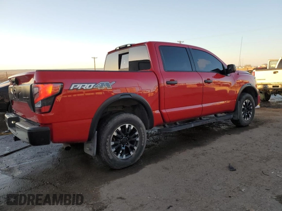 2021 Nissan Titan Pro-4X z VIN 1N6AA1ED0MN512723, wystawiony jako Copart lot #83922304 z przebiegiem 41 649 mil mil oraz Szkoda całkowita • Salvage title. Historia ofert i sprzedaży dostępna na DreamBid. Obrazek 3.