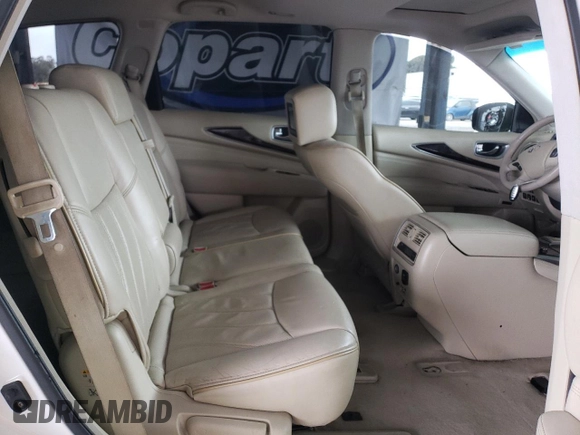 2014 Infiniti QX60 with VIN 5N1AL0MMXEC520183, listed as a Copart auction lot 61261955 with 108,691 mi miles and Salvage title. Bid and sale history available at DreamBid. Image 10.