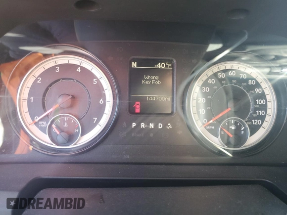 2017 Ram 1500 Tradesman with VIN 1C6RR7KG1HS601389, listed as a Copart auction lot 52207825 with 144,700 mi miles and Clean title. Bid and sale history available at DreamBid. Image 9.
