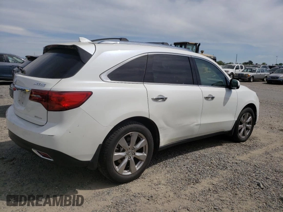 2016 Acura MDX w/Advance with VIN 5FRYD4H91GB029793, listed as a Copart auction lot 52974795 with 75,543 mi miles and Salvage Title. Bid and sale history available at carsss.com. Image 3.