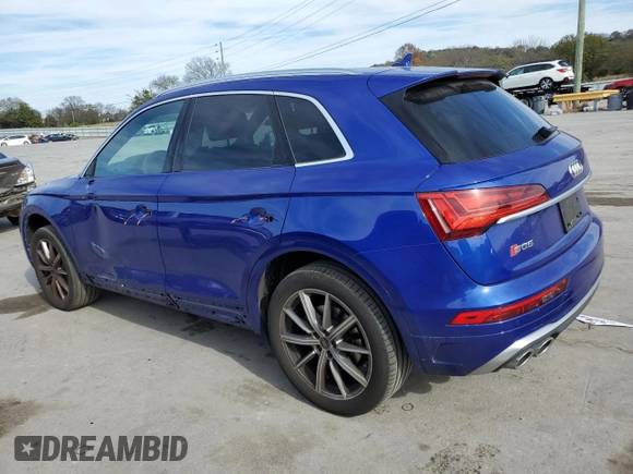 2021 Audi SQ5 Premium Plus with VIN WA1A4AFYXM2050467, listed as a Copart auction lot 78680954 with 22,929 mi miles and Clean Title. Bid and sale history available at carsss.com. Image 2.