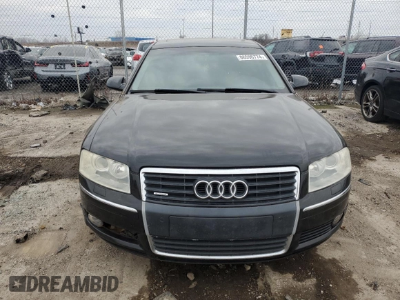 2005 Audi A8 L with VIN WAUML44E65N016605, listed as a Copart auction lot 86596774 with 161,385 mi miles and Clean Title. Bid and sale history available at carsss.com. Image 5.