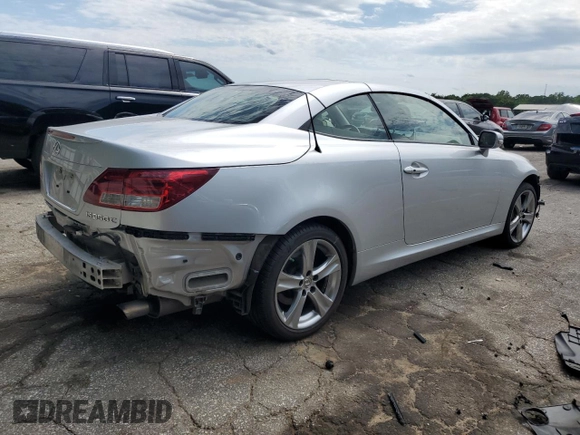 2014 Lexus IS 350 C with VIN JTHFE2C21E2510968, listed as a Copart auction lot 57587795 with 77,086 mi miles and Salvage title. Bid and sale history available at DreamBid. Image 3.