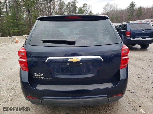 2017 Chevrolet Equinox LS with VIN 2GNFLEEK5H6262728, listed as a Copart auction lot 51841805 with 54,176 mi miles and Salvage Title. Bid and sale history available at carsss.com. Image 6.