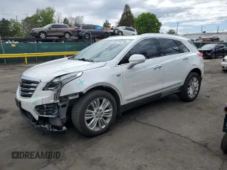 2018 Cadillac XT5 Premium Luxury AWD with VIN 1GYKNFRS6JZ178777, listed as a Copart auction lot 57527735 with 92,086 mi miles and Salvage title. Bid and sale history available at DreamBid. Image 1.