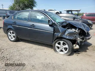 2008 Hyundai Accent GLS with VIN KMHCN46C98U243362, listed as a Copart auction lot 53572565 with 192,980 mi miles and Salvage title. Bid and sale history available at DreamBid. Image 4.