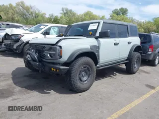2023 Ford Bronco with VIN 1FMEE5DHXPLB22549, listed as a IAAI auction lot 42136020 with 54,383 mi miles and . Bid and sale history available at DreamBid. Image 2.