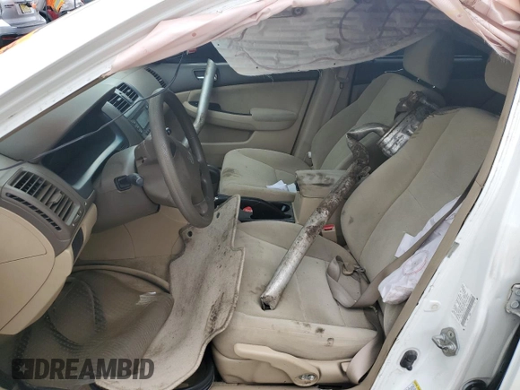 2007 Honda Accord LX with VIN 1HGCM56447A137702, listed as a Copart auction lot 56065685 with Not provided miles and Salvage title. Bid and sale history available at DreamBid. Image 7.