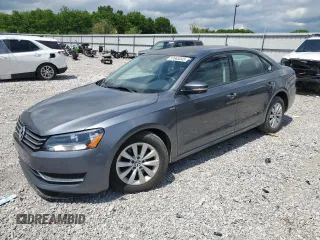 2014 Volkswagen Passat Wolfsburg Edition with VIN 1VWAS7A36EC116192, listed as a Copart auction lot 57643045 with 89,026 mi miles and Salvage title. Bid and sale history available at DreamBid. Image 1.
