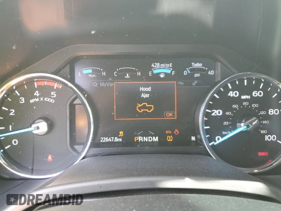 2022 Ford F-350 XL with VIN 1FT8W3BT1NEF83408, listed as a Copart auction lot 53902005 with 22,647 mi miles and Salvage Title. Bid and sale history available at DreamBid. Image 9.