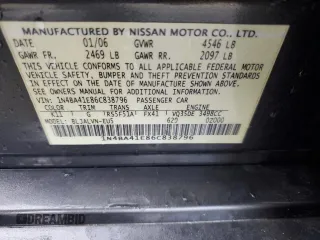 2006 Nissan Maxima 3.5 SE with VIN 1N4BA41E86C838796, listed as a Copart auction lot 44137655 with 148,835 mi miles and Salvage Title. Bid and sale history available at carsss.com. Image 13.