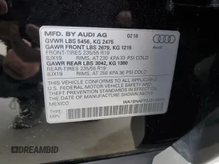 2018 Audi Q5 Premium Plus with VIN WA1BNAFY2J2139995, listed as a Copart auction lot 47162825 with 74,569 mi miles and Salvage Title. Bid and sale history available at carsss.com. Image 12.