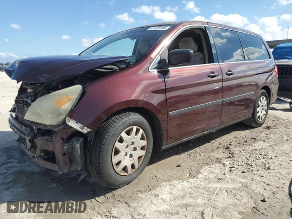 2009 Honda Odyssey LX z VIN 5FNRL38299B058645, wystawiony jako Copart lot #43978195 z przebiegiem 200 996 mil mil oraz Szkoda całkowita • Salvage title. Historia ofert i sprzedaży dostępna na DreamBid. Obrazek 1.