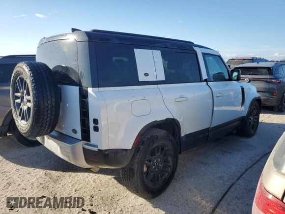 2021 Land Rover Defender with VIN SALEKERX3M2038595, listed as a Copart auction lot 75156244 with 42,974 mi miles and Salvage title. Bid and sale history available at DreamBid. Image 3.