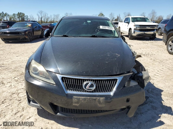 2011 Lexus IS 250 with VIN JTHBF5C21B2101913, listed as a Copart auction lot 48019605 with 124,188 mi miles and Salvage Title. Bid and sale history available at carsss.com. Image 5.