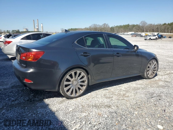2008 Lexus IS with VIN JTHBK262082069891, listed as a Copart auction lot 48618745 with 184,840 mi miles and Clean Title. Bid and sale history available at carsss.com. Image 3.