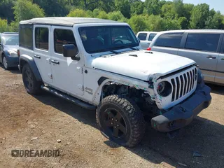 2018 Jeep Wrangler Unlimited Sport с VIN 1C4HJXDG1JW274886, выставлен на аукционе IAAI как лот 42669615 с пробегом 69 231 миль миль и . История ставок и продаж доступна на DreamBid. Изображение 1.