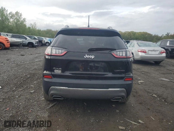 2021 Jeep Cherokee Limited with VIN 1C4PJMDX1MD206064, listed as a Copart auction lot 54877075 with 41,285 mi miles and Salvage title. Bid and sale history available at DreamBid. Image 6.