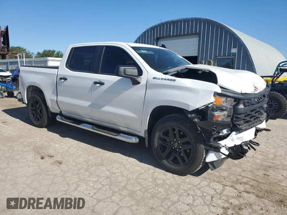2024 Chevrolet Silverado 1500 Custom with VIN 3GCPABEK5RG222754, listed as a Copart auction lot 53932094 with 4,307 mi miles and Salvage Title. Bid and sale history available at DreamBid. Image 4.