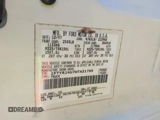 1998 Ford Ranger XL с VIN 1FTYR14U7WTA21785, выставлен на аукционе IAAI как лот 41308213 с пробегом 161 283 миль миль и . История ставок и продаж доступна на DreamBid. Изображение 9.