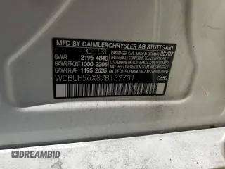 2007 Mercedes-Benz E-Class 3.5L with VIN WDBUF56X87B132731, listed as a Copart auction lot 47575365 with 106,789 mi miles and Salvage Title. Bid and sale history available at carsss.com. Image 12.