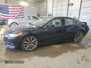 2018 Mazda 6 Grand Touring Reserve with VIN JM1GL1WY0J1307012, listed as a Copart auction lot 52105315 with 104,473 mi miles and Salvage Title. Bid and sale history available at DreamBid. Image 1.
