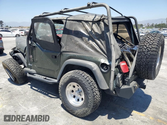 1997 Jeep Wrangler SE with VIN 1J4FY29P2VP438901, listed as a Copart auction lot 63812924 with 0 mi miles and Salvage Title. Bid and sale history available at carsss.com. Image 2.