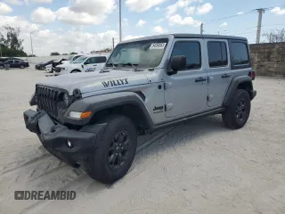 2020 Jeep Wrangler Unlimited Willys with VIN 1C4HJXDG7LW186671, listed as a Copart auction lot 54090865 with 67,882 mi miles and Salvage title. Bid and sale history available at DreamBid. Image 1.
