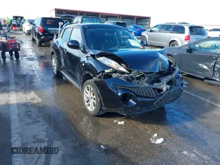 2013 Nissan Juke S with VIN JN8AF5MVXDT213147, listed as a IAAI auction lot 41353233 with 1 mi miles. Bid and sale history available at carsss.com. Image 1.