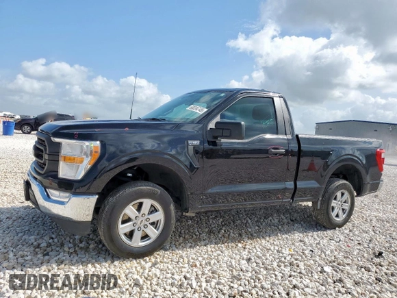 2022 Ford F-150 XL with VIN 1FTMF1C59NKF26135, listed as a Copart auction lot 60034745 with 57,430 mi miles and Salvage title. Bid and sale history available at DreamBid. Image 1.