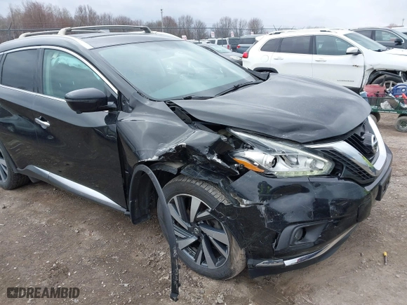 2018 Nissan Murano Platinum with VIN 5N1AZ2MH1JN185097, listed as a IAAI auction lot 41863439 with 140,784 mi miles. Bid and sale history available at carsss.com. Image 6.