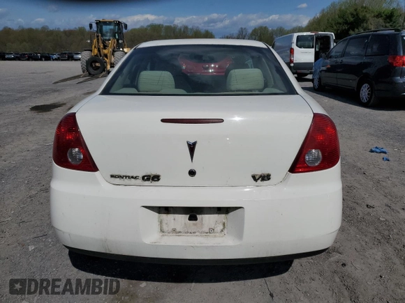 2006 Pontiac G6 6-Cyl with VIN 1G2ZG558464176280, listed as a Copart auction lot 52895995 with 102,201 mi miles and Salvage Title. Bid and sale history available at carsss.com. Image 6.
