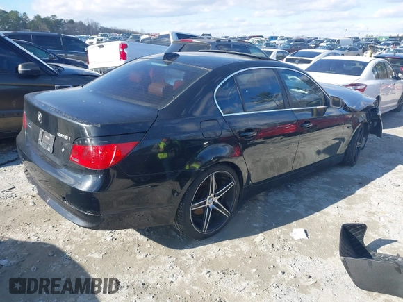 2007 BMW 5 Series 525i with VIN WBANE53517CW62137, listed as a IAAI auction lot 41163353 with 224,428 mi miles and . Bid and sale history available at carsss.com. Image 4.