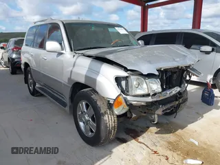 2006 Lexus LX 470 z VIN JTJHT00W864014757, wystawiony jako IAAI lot #42332814 z przebiegiem 131 641 mil mil oraz . Historia ofert i sprzedaży dostępna na DreamBid. Obrazek 1.