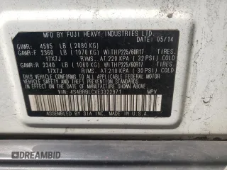 2014 Subaru Outback 2.5i Limited with VIN 4S4BRBLCXE3322971, listed as a Copart auction lot 68278084 with 123,933 mi miles and Salvage Title. Bid and sale history available at carsss.com. Image 12.