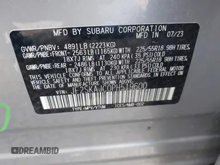 2023 Subaru Forester Sport with VIN JF2SKAJC0PH519600, listed as a IAAI auction lot 41880854 with 27,996 mi miles. Bid and sale history available at carsss.com. Image 9.