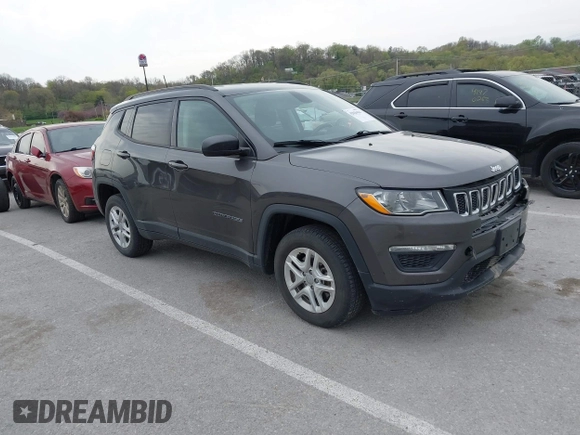 2018 Jeep Compass Sport с VIN 3C4NJCAB9JT489149, выставлен на аукционе IAAI как лот 42025904 с пробегом 87 099 миль миль и . История ставок и продаж доступна на DreamBid. Изображение 1.