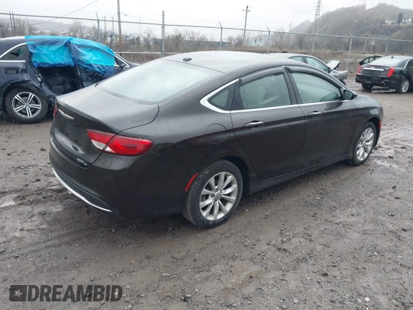 2015 Chrysler 200 C with VIN 1C3CCCCB0FN686219, listed as a IAAI auction lot 41894730 with 56,864 mi miles. Bid and sale history available at carsss.com. Image 4.