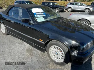 1997 BMW 3-Series 328IC with VIN WBABK8324VET98240, listed as a Copart auction lot 52457785 with 1 mi miles and Clean Title. Bid and sale history available at carsss.com. Image 1.