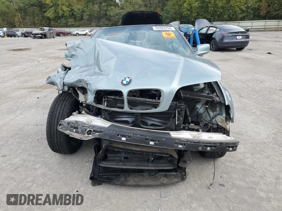 2003 BMW 3 Series 330Ci with VIN WBABS53443EV90528, listed as a Copart auction lot 72203754 with 71,978 mi miles and Salvage Title. Bid and sale history available at carsss.com. Image 5.